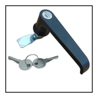 Image 2 of Lever Handle for Enclosure, Cabinet Quarter Turn 1/4 in Black or Chrome