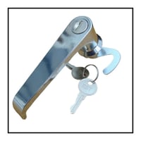Image 3 of Lever Handle for Enclosure, Cabinet Quarter Turn 1/4 in Black or Chrome