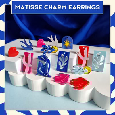 Image of  Matisse Charm Earrings - Colourful Charms & Hoops
