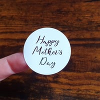 Image 2 of 35x Foiled Happy Mother's Day 37mm Circle Stickers