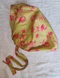 Image 3 of Cotton Tichel in Avocado & Rose