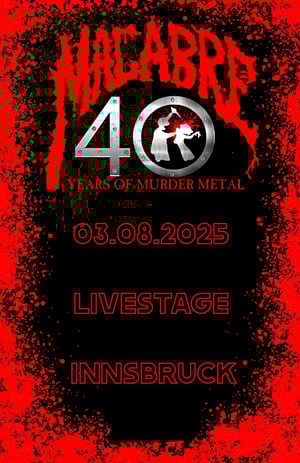 Image of MACABRE - 40 YEARS OF MURDER METAL // supported by: PLAGUE BOMB // GREYBACK - 03.08.2025