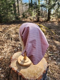 Image 1 of Cotton Tichel in Soft Mauve Stripe