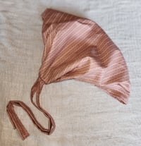 Image 2 of Cotton Tichel in Soft Mauve Stripe