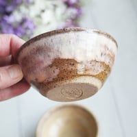 Image 8 of Three Rustic Prep Bowls in Milk and Honey Glaze, Handcrafted Small Bowls, Made in the USA
