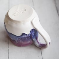 Image 10 of Beautifully Glazed Purple, Pink and White Pottery Mug, Made in USA