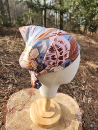 Image 1 of Linen Crown Cover in Blue Tropical 