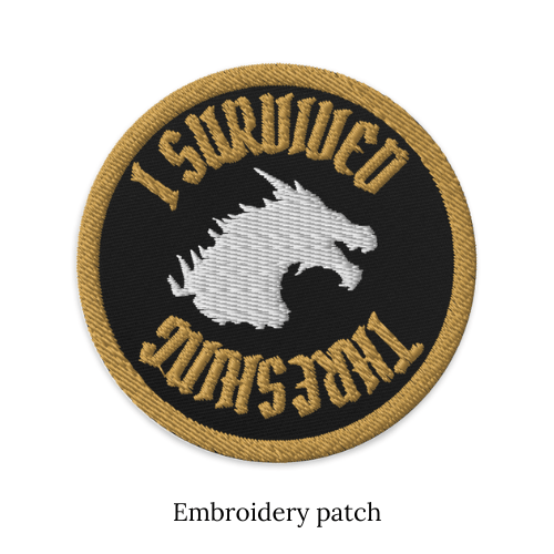 Image of Officially licensed Fourth wing I survived threshing Embroidered patches 