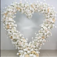 White Rose Heart Backdrop