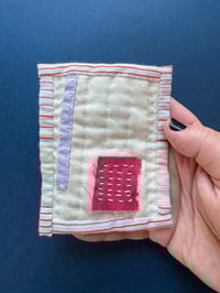 Image 1 of Scraps No. 12 - Tiny hand sewn art quilt 