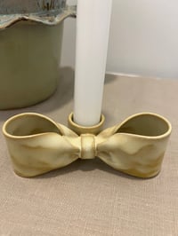 Image 2 of Ceramic Candlestick Holder from "KKS Keramik" Creme Color