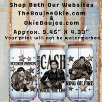 Johnny Cash Double Sided Uv Dtf Wrap W0934