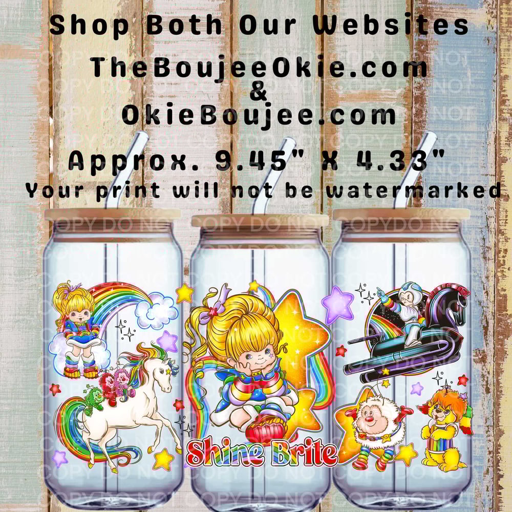 Image of Rainbow Brite Shine Brite Double Sided Uv Dtf Wrap W0946