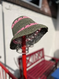 Beach Hat Green Pink