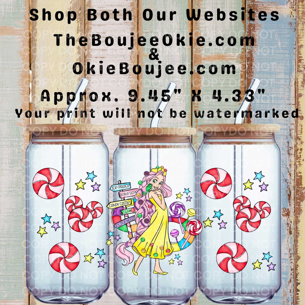 Image of Candyland Princess Double Sided Uv Dtf Wrap W0971