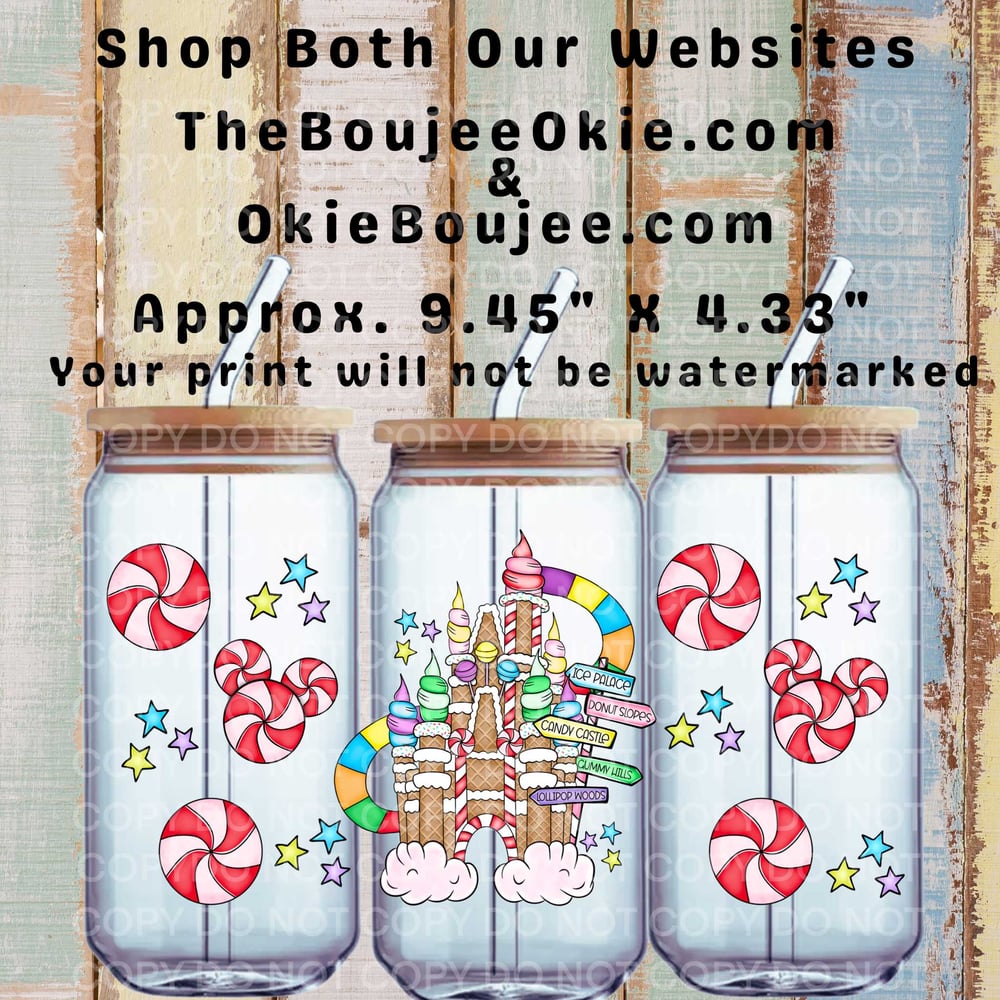 Image of Candyland Castle Double Sided Uv Dtf Wrap W0706