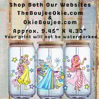 Candyland Princess Rapunzel Elsa Jasmine Double Sided Uv Dtf Wrap W0756