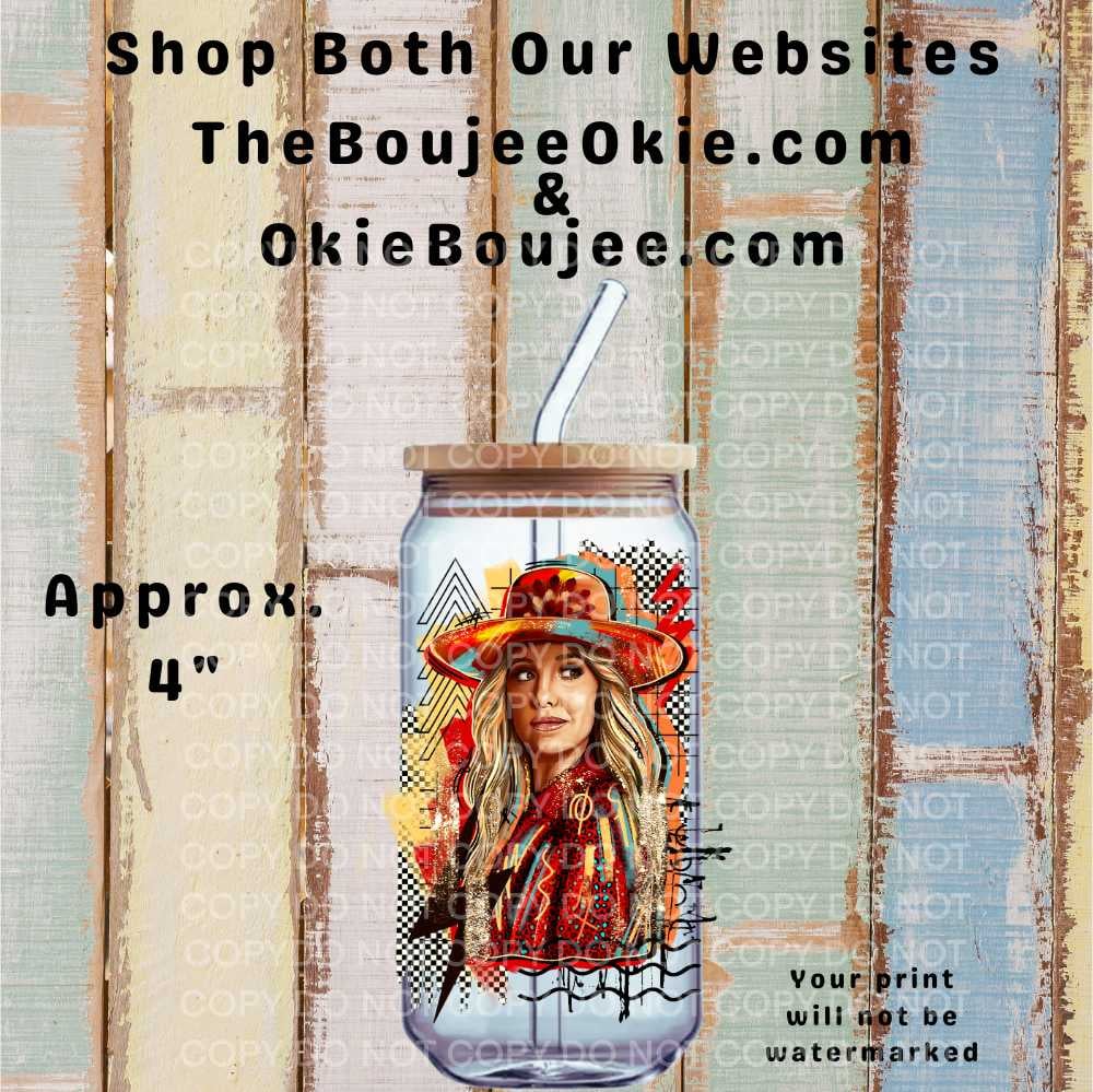 Image of Lainey Wilson Double Sided Uv Dtf Decal T16