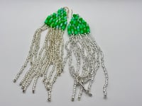 Sea Aqua Silver Earrings
