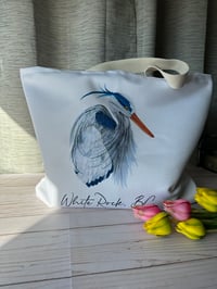 Image 2 of BLUE HERON TOTE BAG