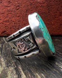 Image 3 of WL&A Handmade Heavy Ingot Black Jack Thunderbird Ring - Size 13