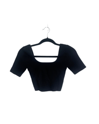 BABATON BLACK RIBBED TSHIRT (XS)