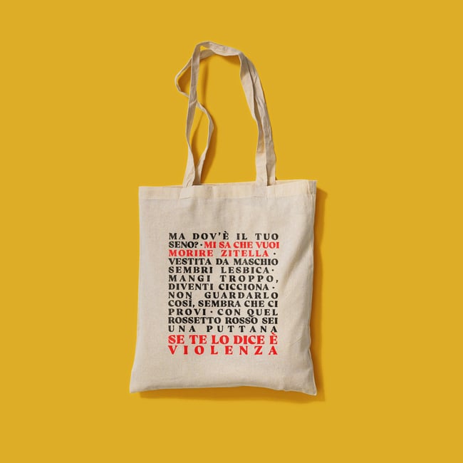"SE TE LO DICE È VIOLENZA" Tote Bag