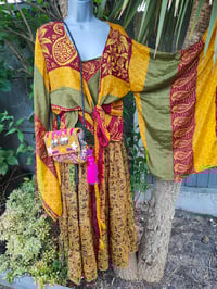 Image 8 of Zara Split Skirt- yellow and green