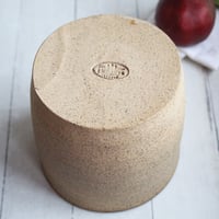 Image 10 of Large Rustic Utensil Holder with Raw Stone Texture, Handcrafted Kitchen Crock, Made in USA