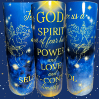 Divine Protection: Blue & Silver Angel 20 OunceTumbler