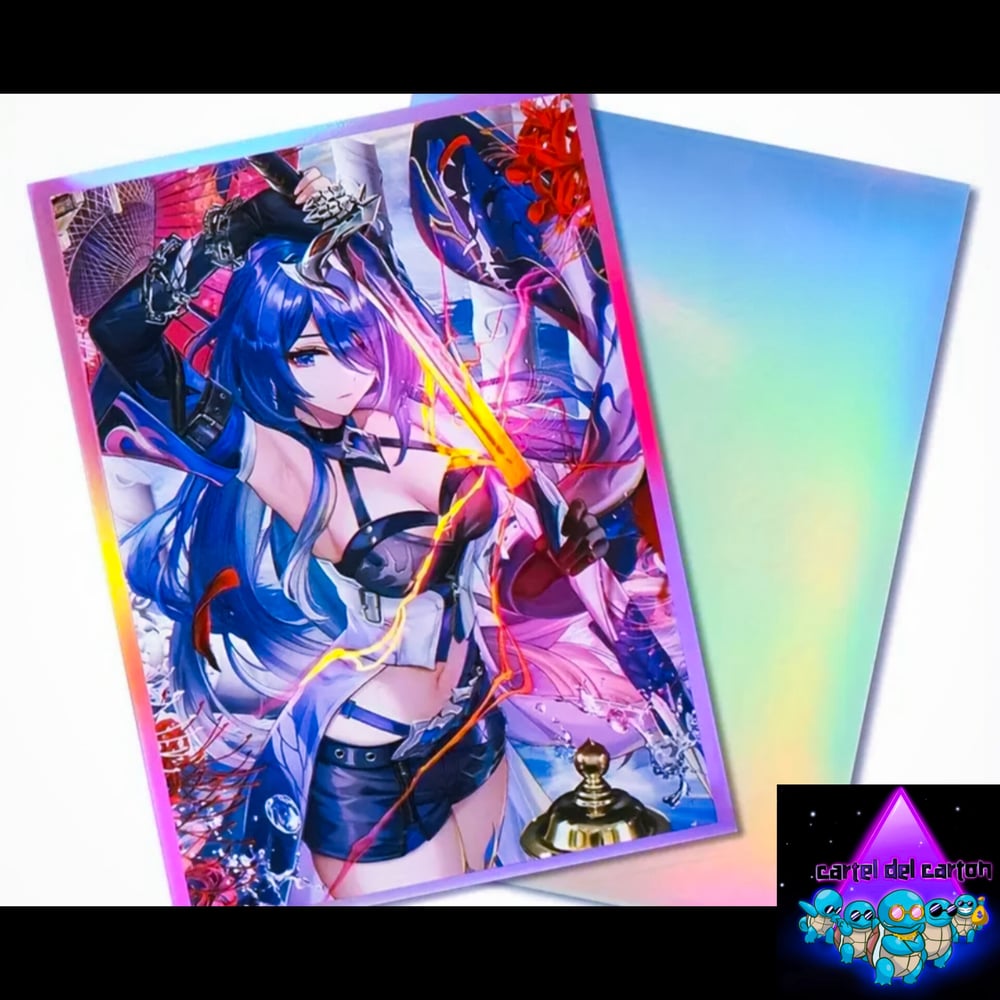 Image of Honkai Star Stail -Acheron 60ct standard size Holo Sleeves