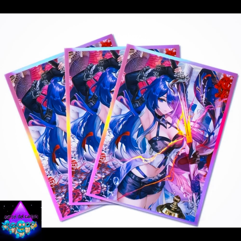Image of Honkai Star Stail -Acheron 60ct standard size Holo Sleeves