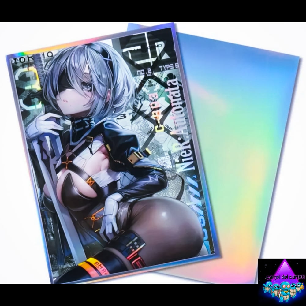 Image of Nier Automata 60ct Standard Size Holo Sleeves