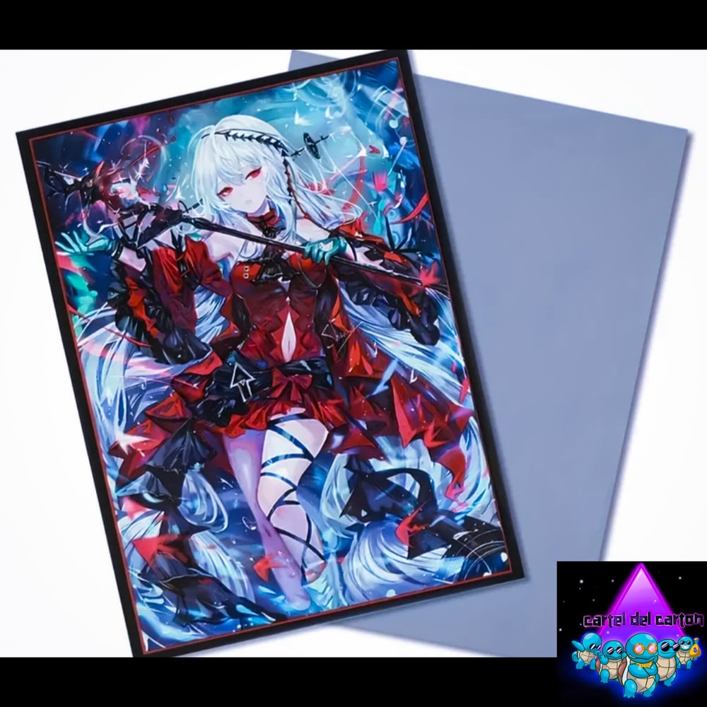 Image of Ultra gloss pvc 60ct standard Vampire themed waifu holo sleeves