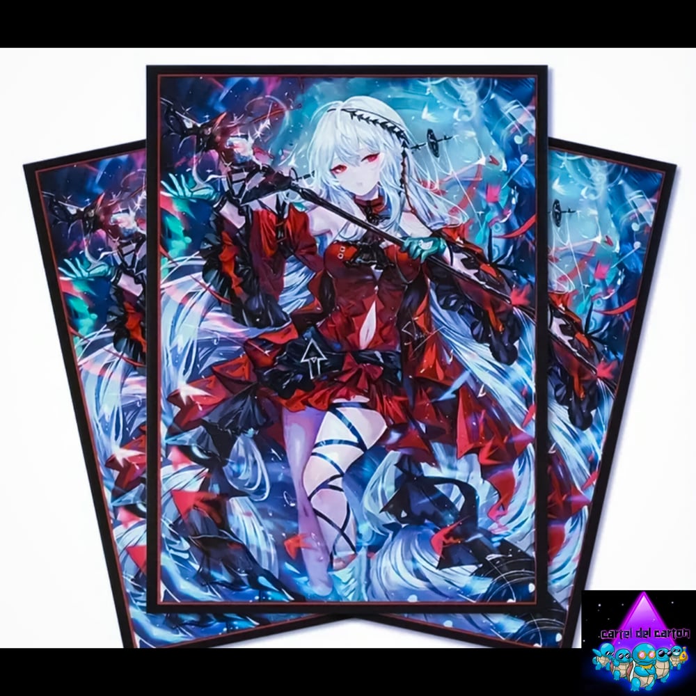 Image of Ultra gloss pvc 60ct standard Vampire themed waifu holo sleeves