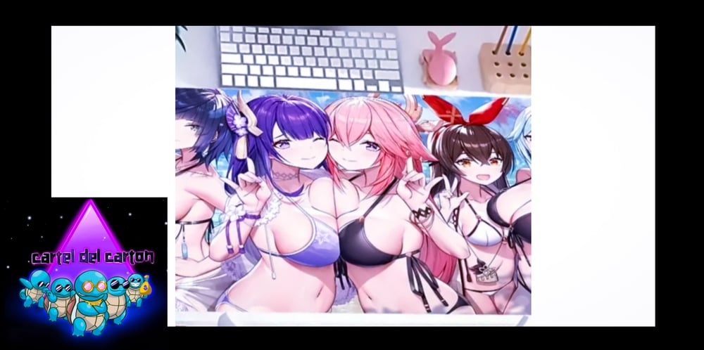 Image of Genshin Impact Summer Break high quality playmat.