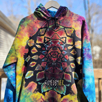 Image 7 of Ice Dyed Mandala Adult (Large) Unisex Hoodie