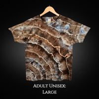 Image 1 of Ice Dyed Single Geode Pattern Adult (Large) Unisex T-shirt