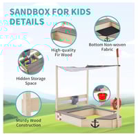 Image 6 of Winslow Pirate Sandbox With Canopy