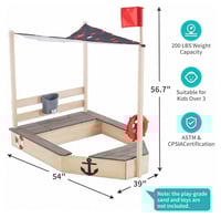 Image 7 of Winslow Pirate Sandbox With Canopy