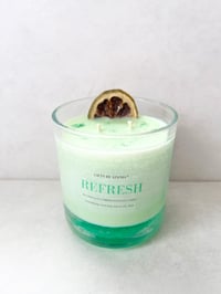 Image 1 of WELLNESS COLLECTION - REFRESH CUCUMBER CANDLE -DOUBLE WICK