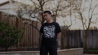 Image 5 of SWEPT TO SEA LOGO TEE - BLACK