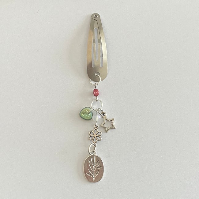 floral star y2k hair clip