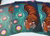 Image 3 of Tiger Lotus Art Print