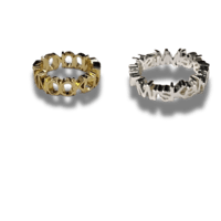  silver And gold Rings