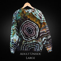 Image 1 of Ice Dyed Geode Pattern Adult (Lrg) Unisex Sweatshirt