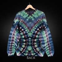 Image 2 of Blue Ice Dyed Double Fanfold Adult (XL) Unisex Sweatshirt