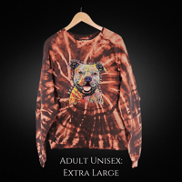 Image 1 of Bleach Spiral Tie Dye Adult (XL) Graphic Unisex Sweatshirt
