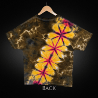 Image 2 of Yellow & Green Klink X Pattern Tie Dye Adult (Lrg) Unisex T-shirt