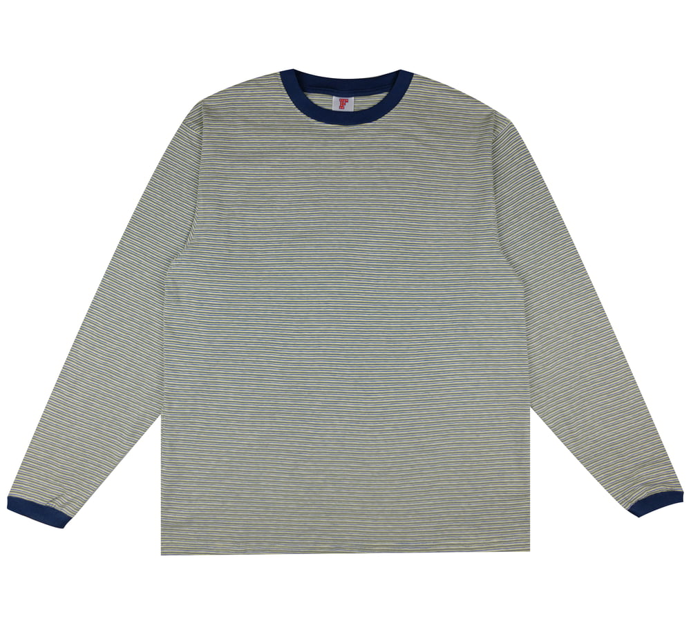 Image of Striped L/S Marina Shirt (Green Mix)